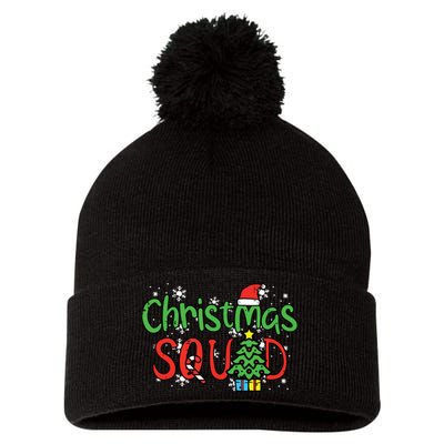 Christmas Squad Family Xmas Crew Women Boy Girls Kids Pom Pom 12in Knit Beanie