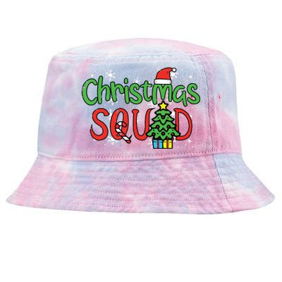 Christmas Squad Family Xmas Crew Women Boy Girls Kids Tie-Dyed Bucket Hat