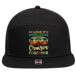 Cruise Ship Family Friends Matching Vacation  7 Panel Mesh Trucker Snapback Hat