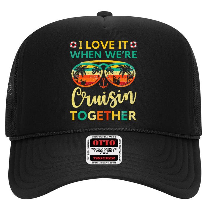 Cruise Ship Family Friends Matching Vacation  High Crown Mesh Back Trucker Hat