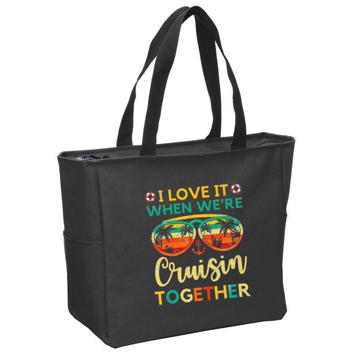 Cruise Ship Family Friends Matching Vacation  Zip Tote Bag