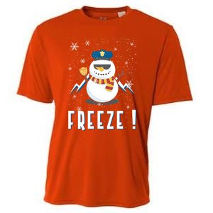 Cop Snow Freeze Police Navidad Police Police Officer Gift Cooling Performance Crew T-Shirt