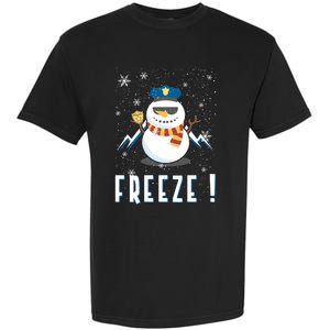 Cop Snow Freeze Police Navidad Police Police Officer Gift Garment-Dyed Heavyweight T-Shirt