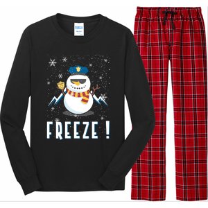 Cop Snow Freeze Police Navidad Police Police Officer Gift Long Sleeve Pajama Set