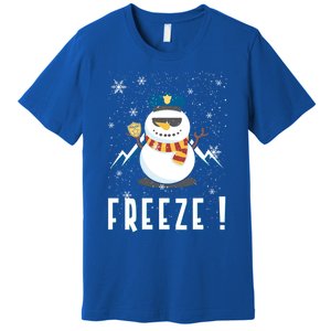 Cop Snow Freeze Police Navidad Police Police Officer Gift Premium T-Shirt