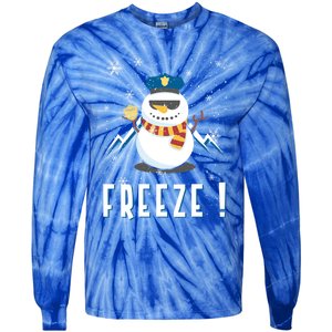 Cop Snow Freeze Police Navidad Police Police Officer Gift Tie-Dye Long Sleeve Shirt