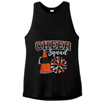 Cheer Squad Funny Cheerleader Cheerleading Orange Ladies PosiCharge Tri-Blend Wicking Tank