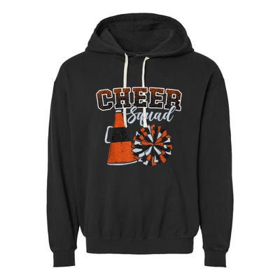 Cheer Squad Funny Cheerleader Cheerleading Orange Garment-Dyed Fleece Hoodie