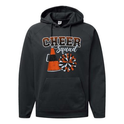 Cheer Squad Funny Cheerleader Cheerleading Orange Performance Fleece Hoodie