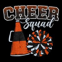 Cheer Squad Funny Cheerleader Cheerleading Orange Cooling Performance Crew T-Shirt