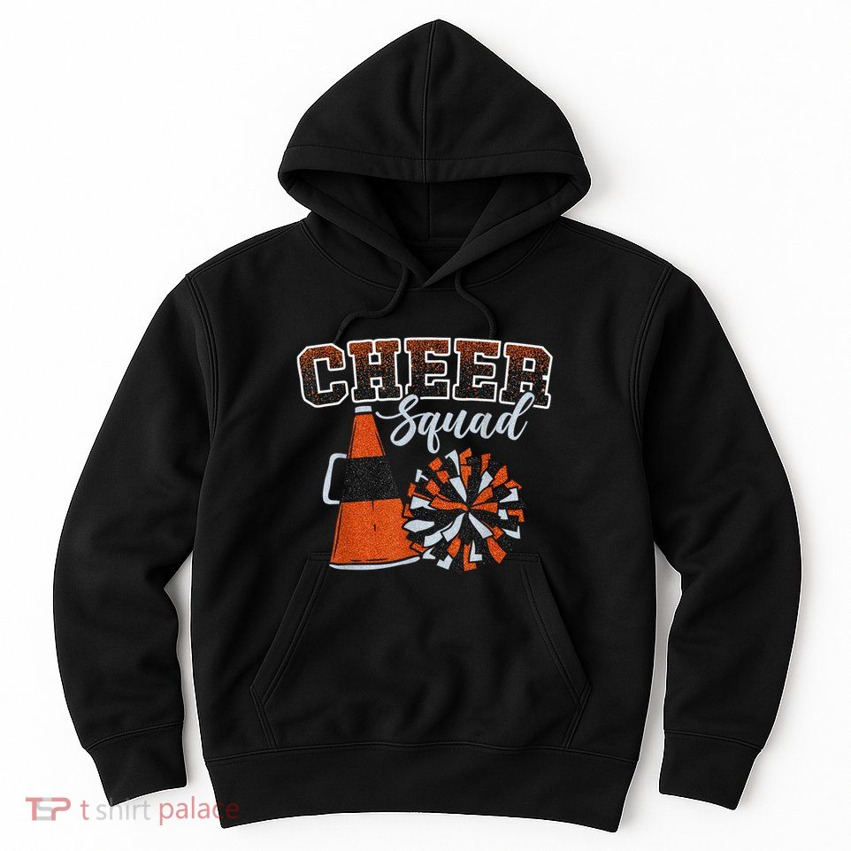 Cheer Squad Funny Cheerleader Cheerleading Orange Hoodie