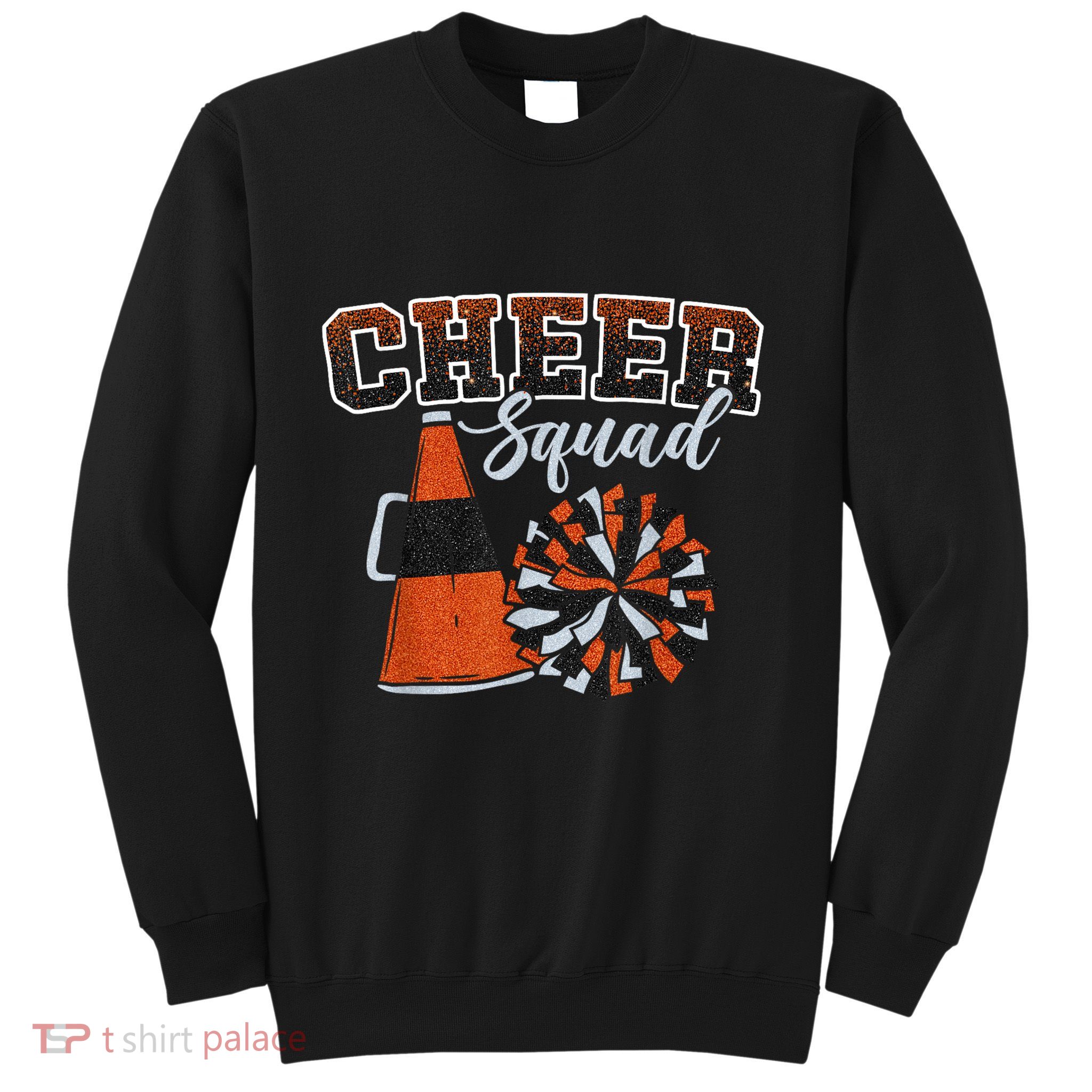 Cheer Squad Funny Cheerleader Cheerleading Orange Sweatshirt