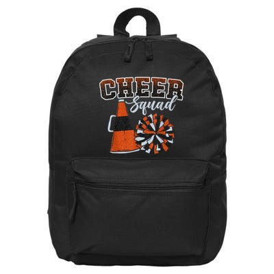 Cheer Squad Funny Cheerleader Cheerleading Orange 16 in Basic Backpack