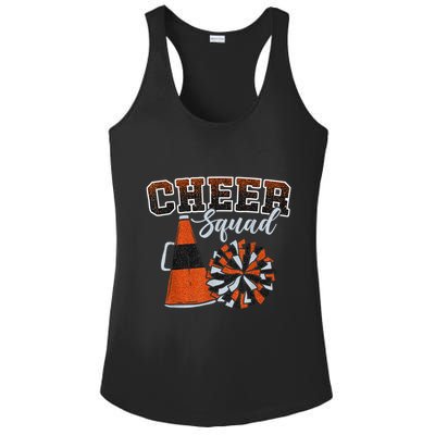 Cheer Squad Funny Cheerleader Cheerleading Orange Ladies PosiCharge Competitor Racerback Tank