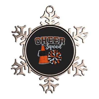 Cheer Squad Funny Cheerleader Cheerleading Orange Metallic Star Ornament