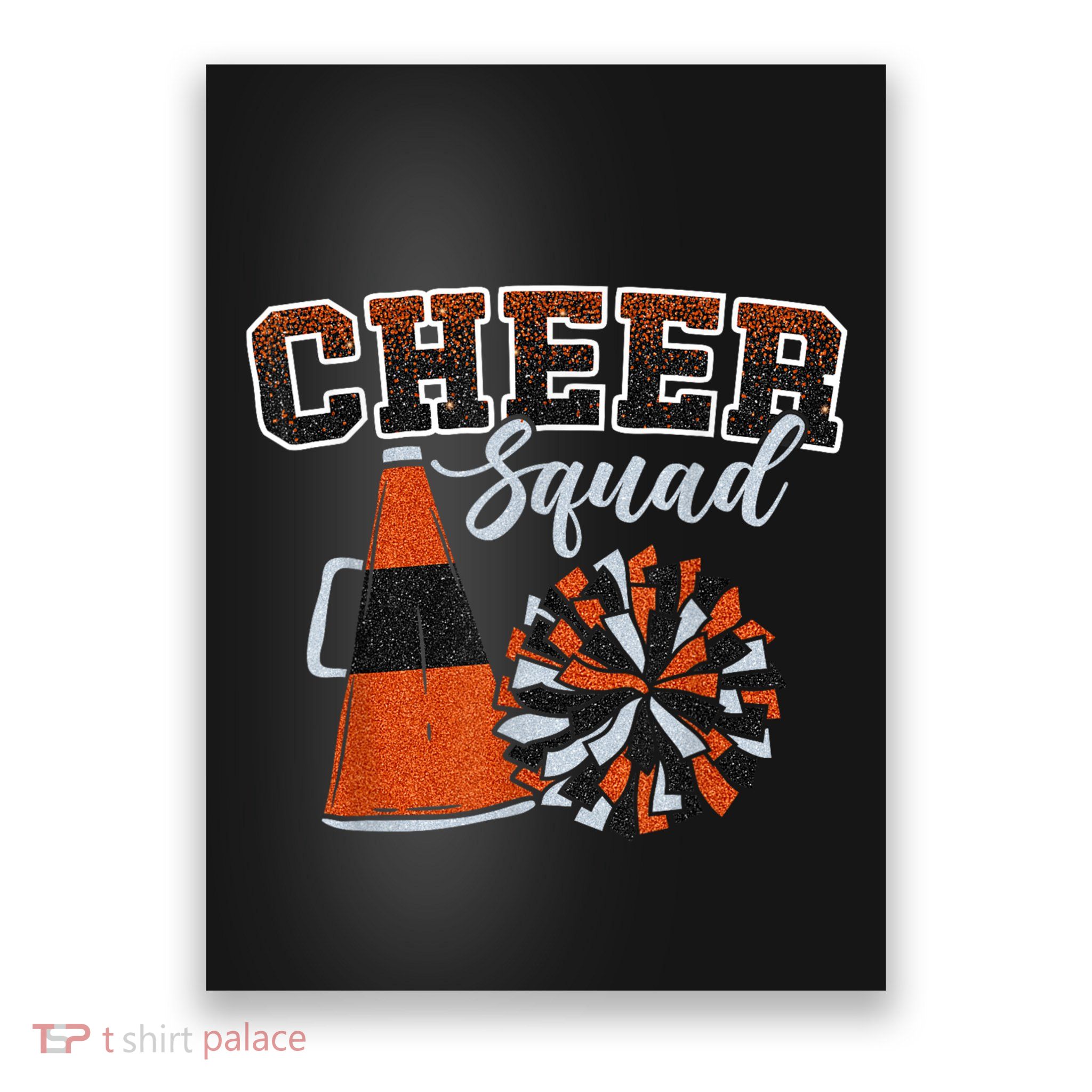 Cheer Squad Funny Cheerleader Cheerleading Orange Poster