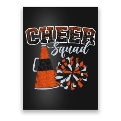 Cheer Squad Funny Cheerleader Cheerleading Orange Poster