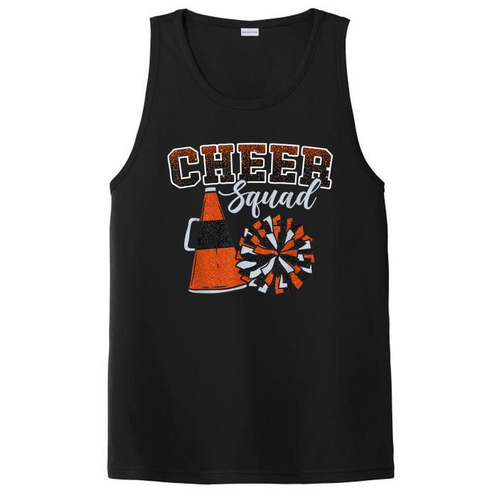 Cheer Squad Funny Cheerleader Cheerleading Orange PosiCharge Competitor Tank