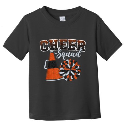 Cheer Squad Funny Cheerleader Cheerleading Orange Toddler T-Shirt
