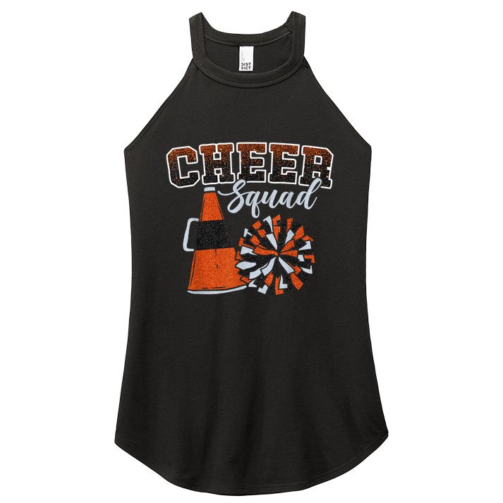 Cheer Squad Funny Cheerleader Cheerleading Orange Women's Perfect Tri Rocker Tank