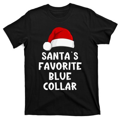 Christmas SantaS Favorite Blue Collar Funny Xmas Pajama T-Shirt