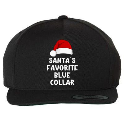 Christmas SantaS Favorite Blue Collar Funny Xmas Pajama Wool Snapback Cap