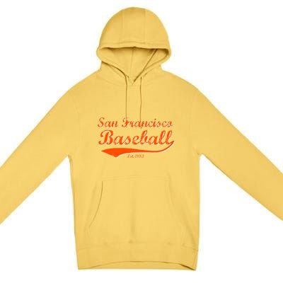 Classic San Francisco California Baseball Fan Retro Vintage Great Gift Premium Pullover Hoodie