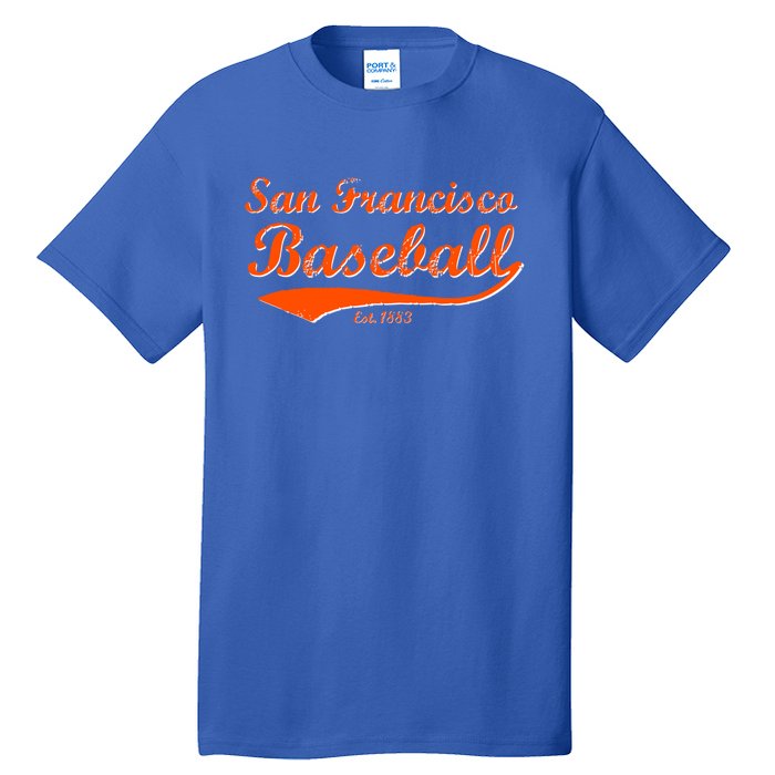 Classic San Francisco California Baseball Fan Retro Vintage Great Gift Tall T-Shirt