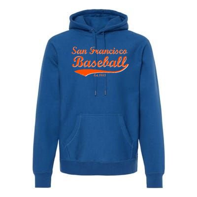 Classic San Francisco California Baseball Fan Retro Vintage Great Gift Premium Hoodie