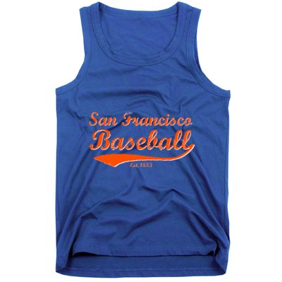 Classic San Francisco California Baseball Fan Retro Vintage Great Gift Tank Top