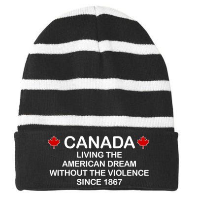 Canada Shirt From The Pentaverate. Striped Beanie with Solid Band