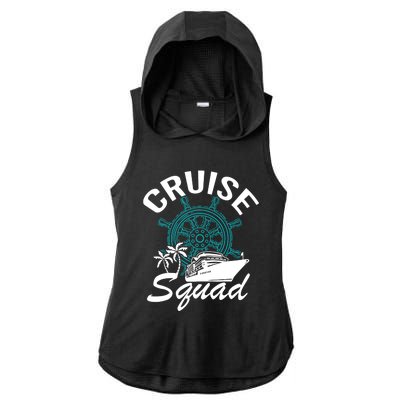 Cruise Squad Family Matching Cruise Trip Vacation Designs Ladies PosiCharge Tri-Blend Wicking Draft Hoodie Tank