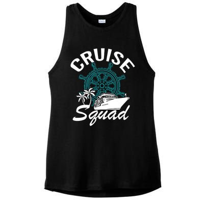 Cruise Squad Family Matching Cruise Trip Vacation Designs Ladies PosiCharge Tri-Blend Wicking Tank