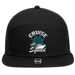 Cruise Squad Family Matching Cruise Trip Vacation Designs 7 Panel Mesh Trucker Snapback Hat