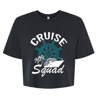 Cruise Squad Family Matching Cruise Trip Vacation Designs Bella+Canvas Jersey Crop Tee