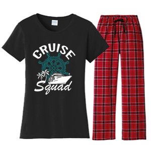 Cruise Squad Family Matching Cruise Trip Vacation Designs Women's Flannel Pajama Set