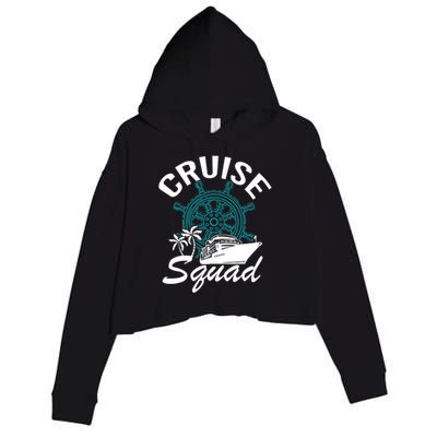 Cruise Squad Family Matching Cruise Trip Vacation Designs Crop Fleece Hoodie