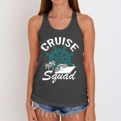 Cruise Squad Family Matching Cruise Trip Vacation Designs Women's Knotted Racerback Tank