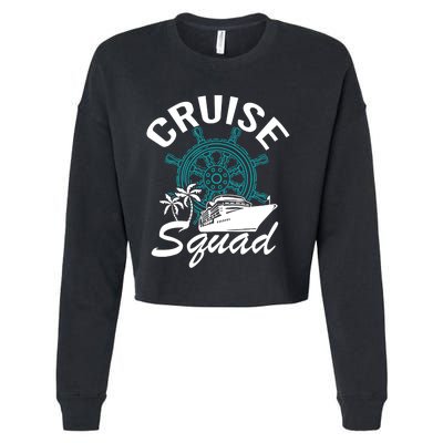 Cruise Squad Family Matching Cruise Trip Vacation Designs Cropped Pullover Crew