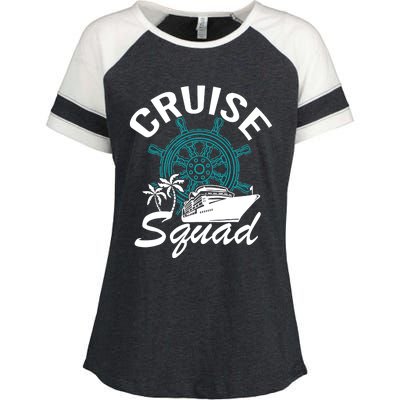 Cruise Squad Family Matching Cruise Trip Vacation Designs Enza Ladies Jersey Colorblock Tee