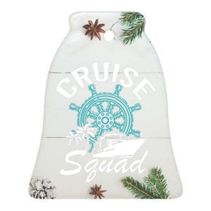 Cruise Squad Family Matching Cruise Trip Vacation Designs Ceramic Bell Ornament