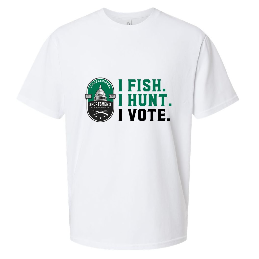 Congressional SportsmenS Foundation I Fish I Hunt I Vote Sueded Cloud Jersey T-Shirt