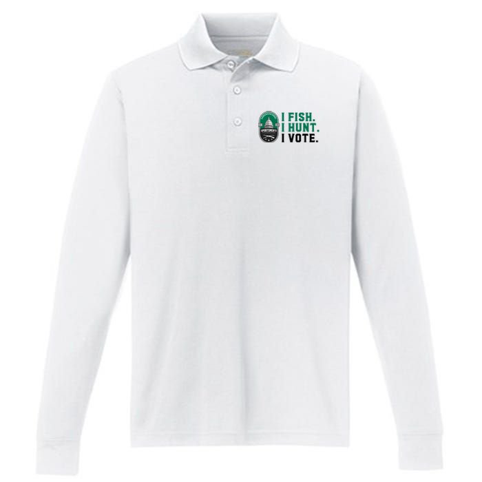 Congressional SportsmenS Foundation I Fish I Hunt I Vote Performance Long Sleeve Polo