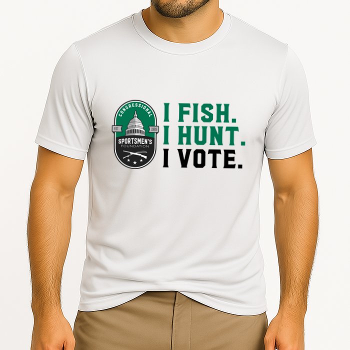 Congressional SportsmenS Foundation I Fish I Hunt I Vote Cooling Performance Crew T-Shirt
