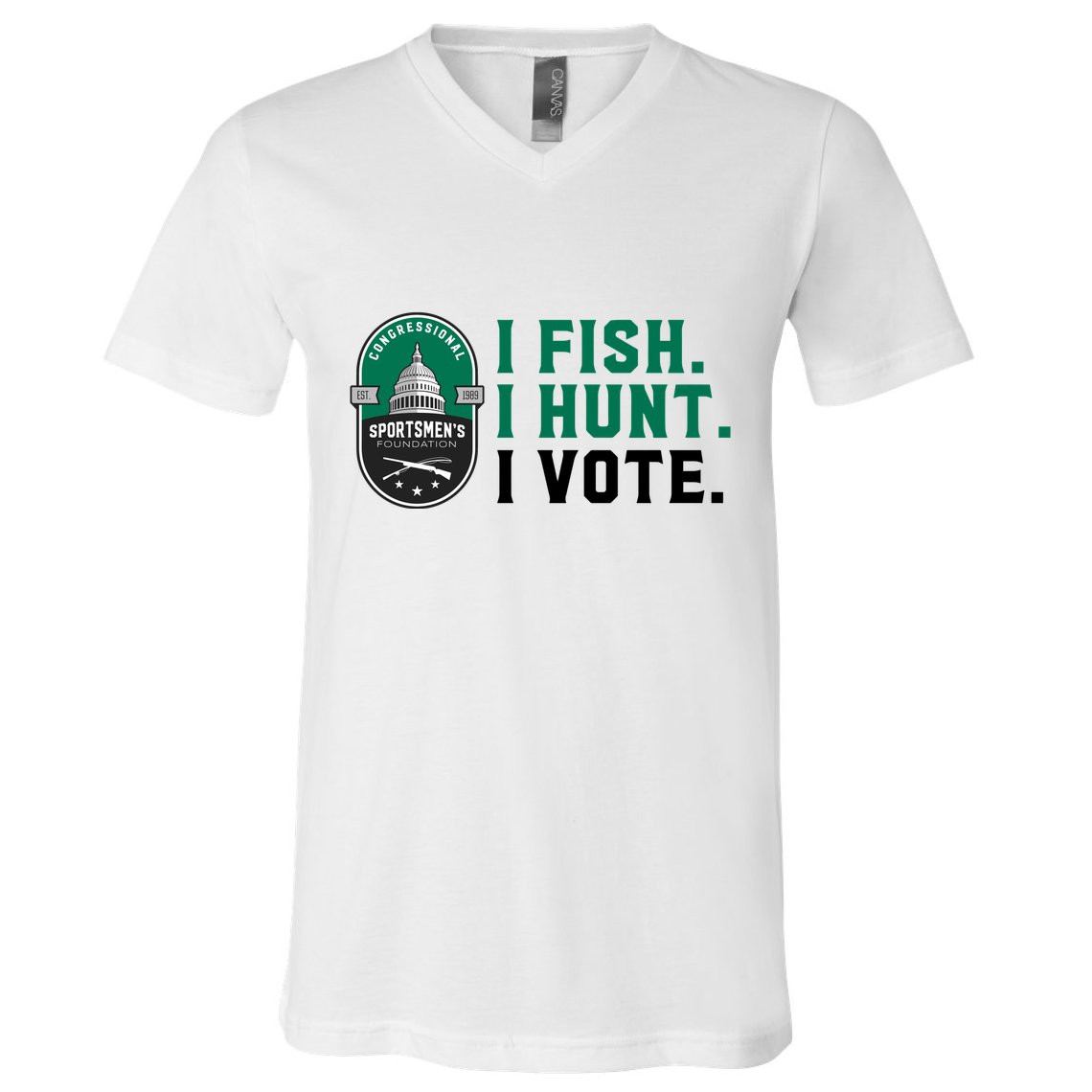 Congressional SportsmenS Foundation I Fish I Hunt I Vote V-Neck T-Shirt