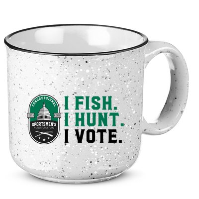 Congressional SportsmenS Foundation I Fish I Hunt I Vote 15oz Campfire Ceramic Mug
