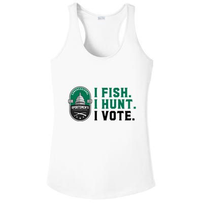 Congressional SportsmenS Foundation I Fish I Hunt I Vote Ladies PosiCharge Competitor Racerback Tank