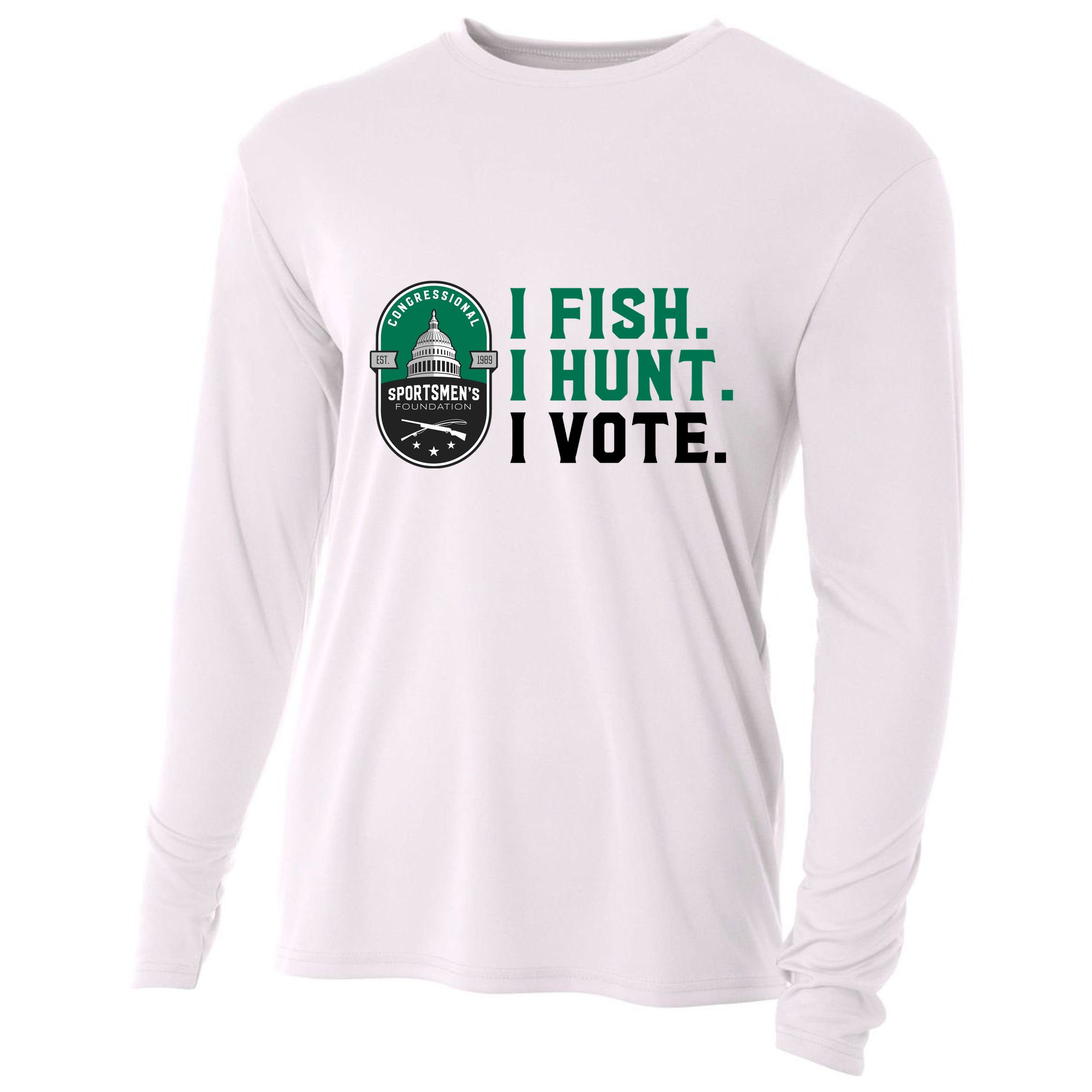 Congressional SportsmenS Foundation I Fish I Hunt I Vote Cooling Performance Long Sleeve Crew