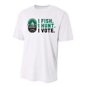 Congressional SportsmenS Foundation I Fish I Hunt I Vote Performance Sprint T-Shirt