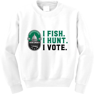 Congressional SportsmenS Foundation I Fish I Hunt I Vote Kids Sweatshirt
